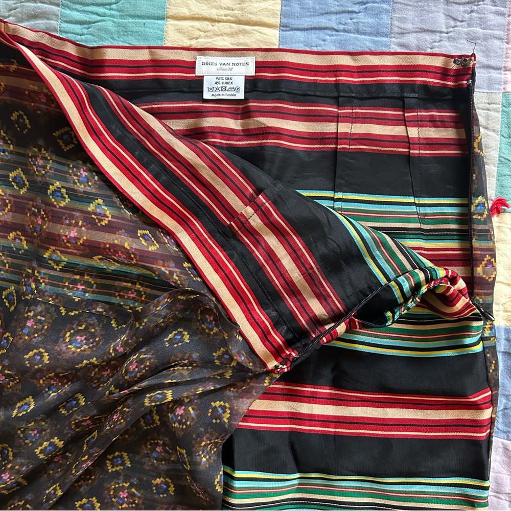 Dries Van Noten Silk Midi Skirt Size 38 - Picture 8 of 10
